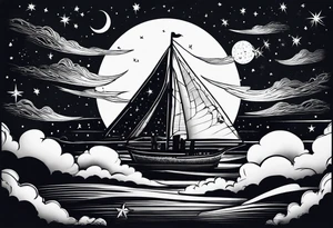 Night sky tattoo idea