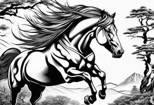 Horse samurai tattoo idea