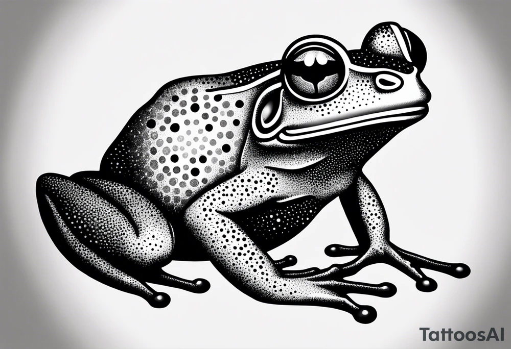 a psychedelic frog tattoo idea