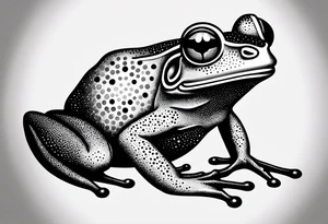 a psychedelic frog tattoo idea