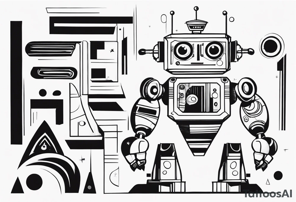 Funky Robot tattoo idea