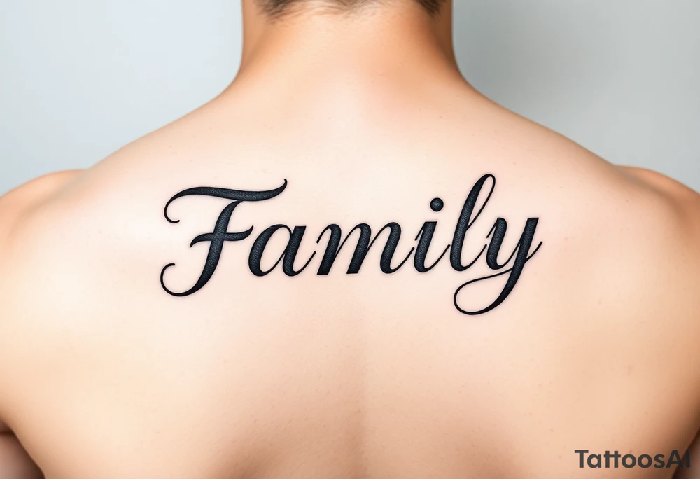 Family  word tattoo idea