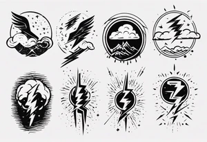 thunder in sky tattoo idea