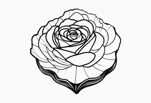 Shell with rose tattoo idea