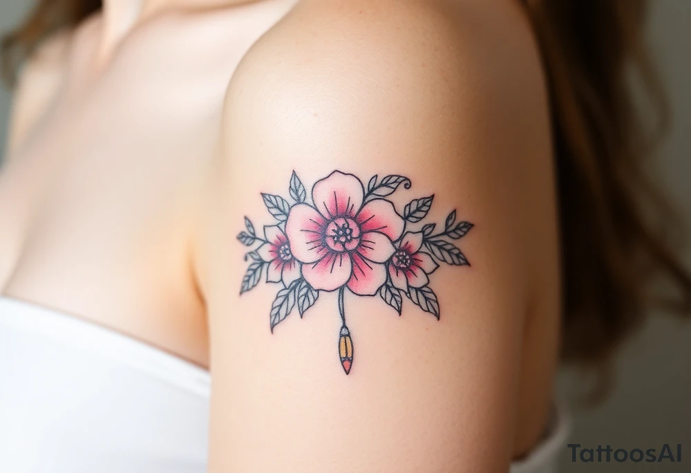 Flower crown tattoo idea