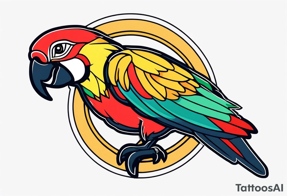 parrot tattoo idea