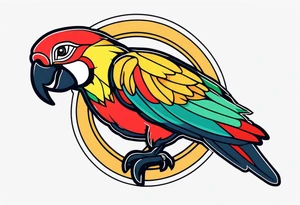 parrot tattoo idea