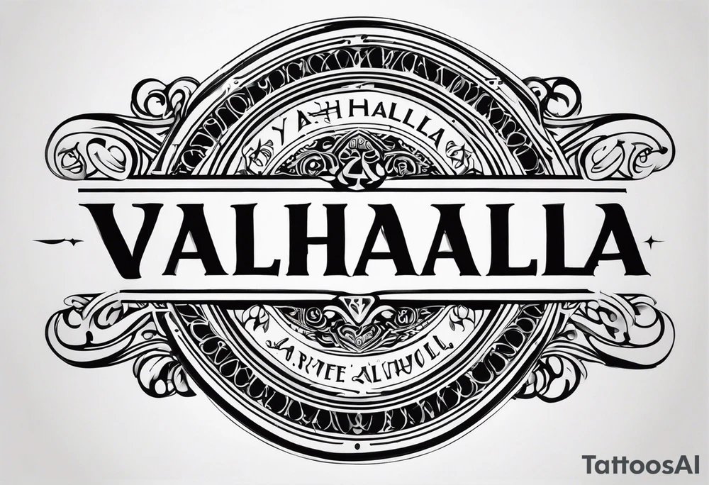 Valhalla round tattoo idea