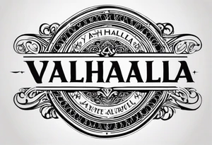 Valhalla round tattoo idea