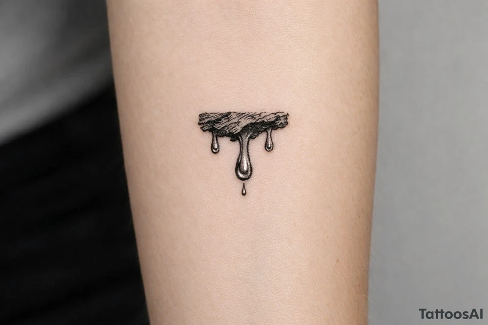 tree sap dripping from bark tattoo tattoo idea