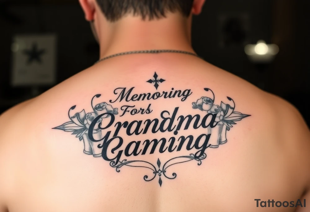 Memorial for grandma who loved gambling tattoo idea