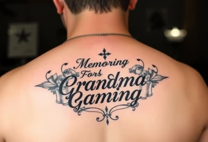 Memorial for grandma who loved gambling tattoo idea
