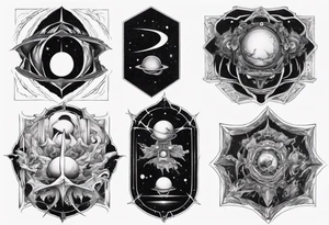Within the black cube of saturn tattoo idea