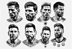 Icons portraits 
ARM SLEEVE 
REALISTIC
lionel messi tattoo idea