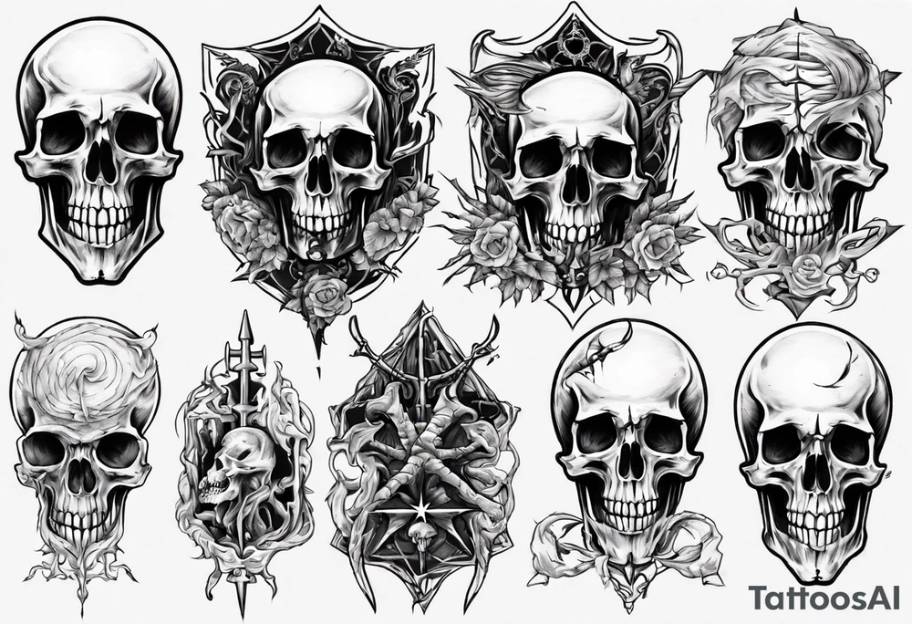 Eldritch skeleton tattoo idea