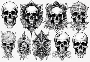 Eldritch skeleton tattoo idea