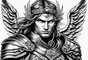 archangel warrior tattoo idea
