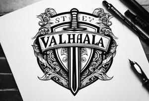 sword shield valhalla 
staircase tattoo idea
