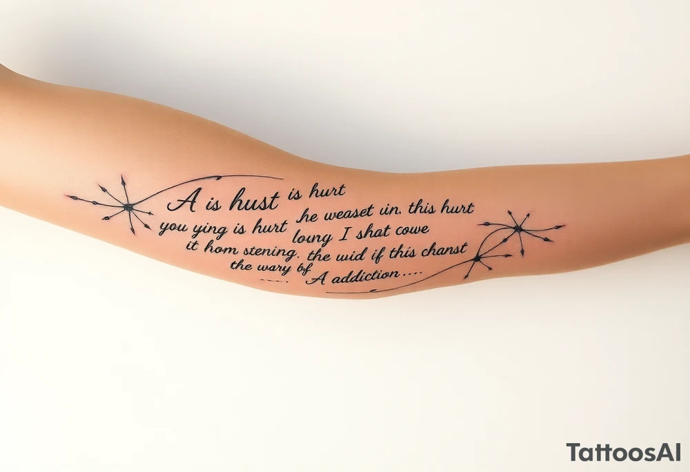 Lost who is hurt and trying to recover from addiction with quotes tattoo idea