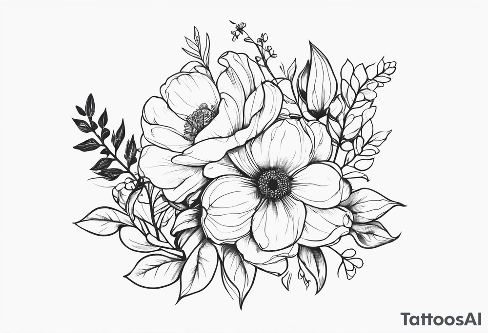Arm sleeve Man’s tattoo with September birth flowers but make then vines and the verse Ephesians 5:25 in the middle tattoo idea