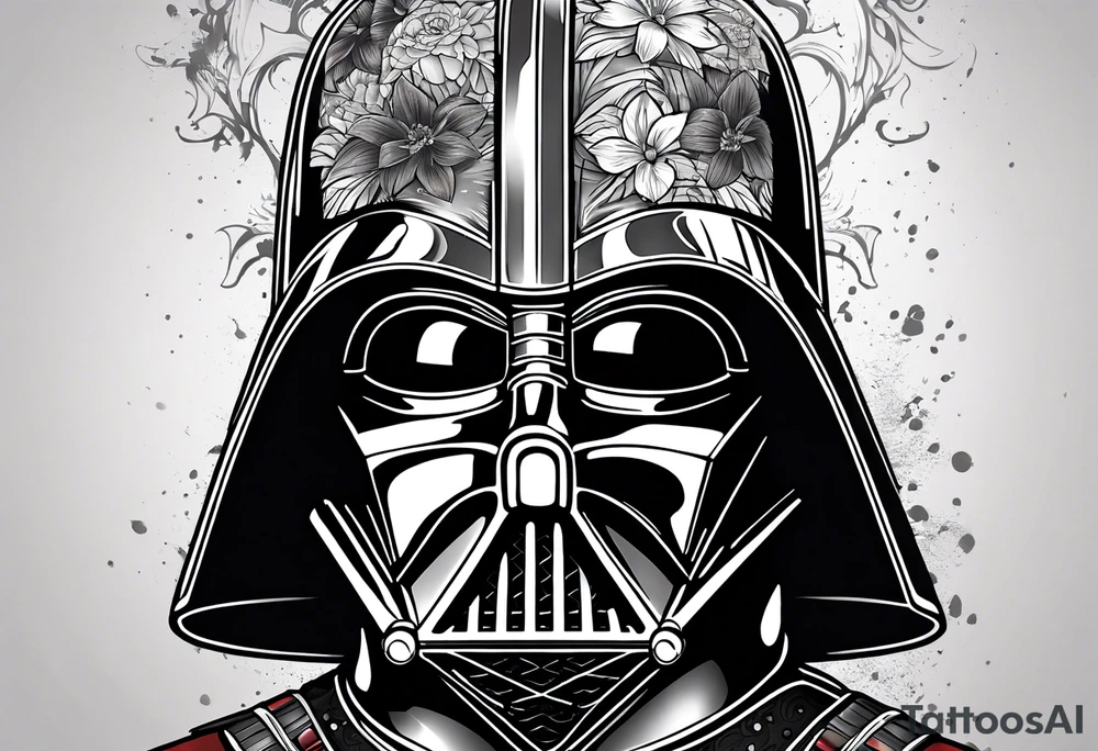 Darth Vader with broken helmet tattoo idea