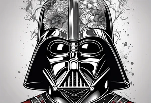 Darth Vader with broken helmet tattoo idea