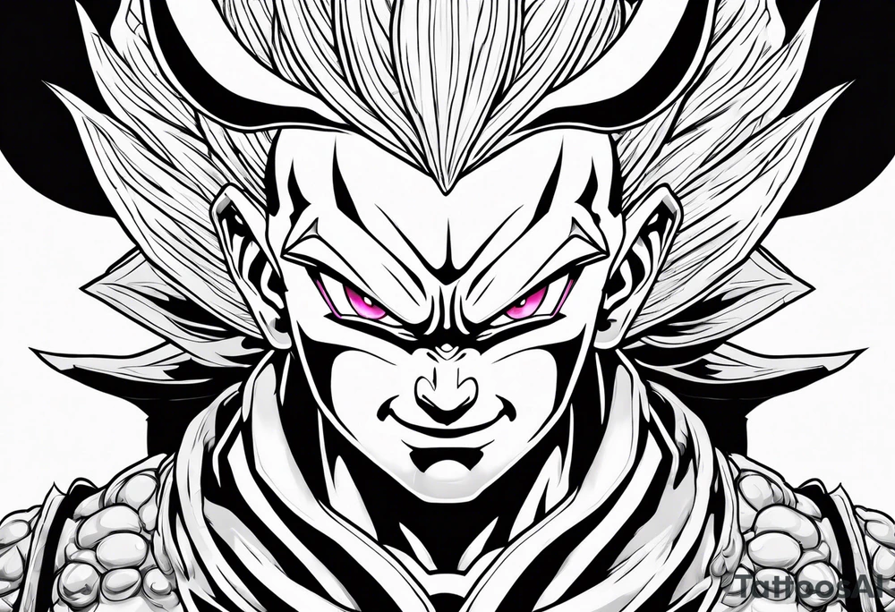 kid majin buu from dragon ball z tattoo idea