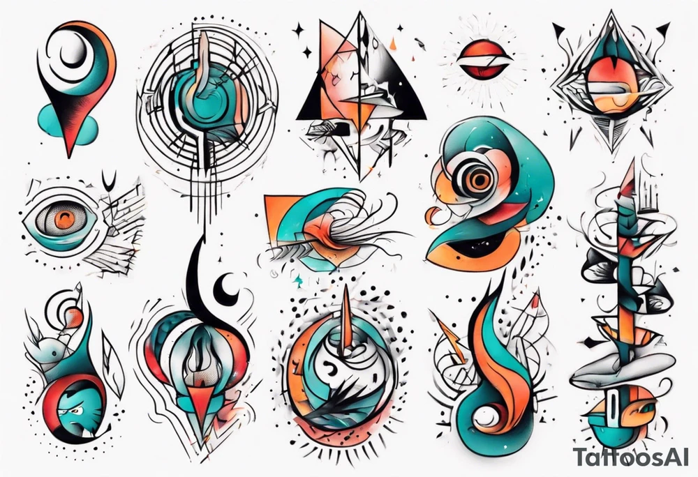 Abstract linear tattoo idea