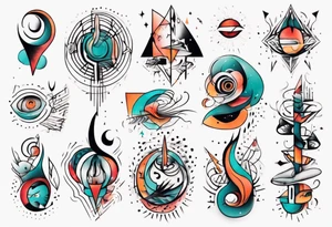 Abstract linear tattoo idea