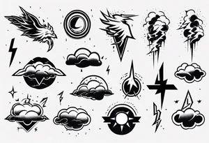 thunder in sky tattoo idea