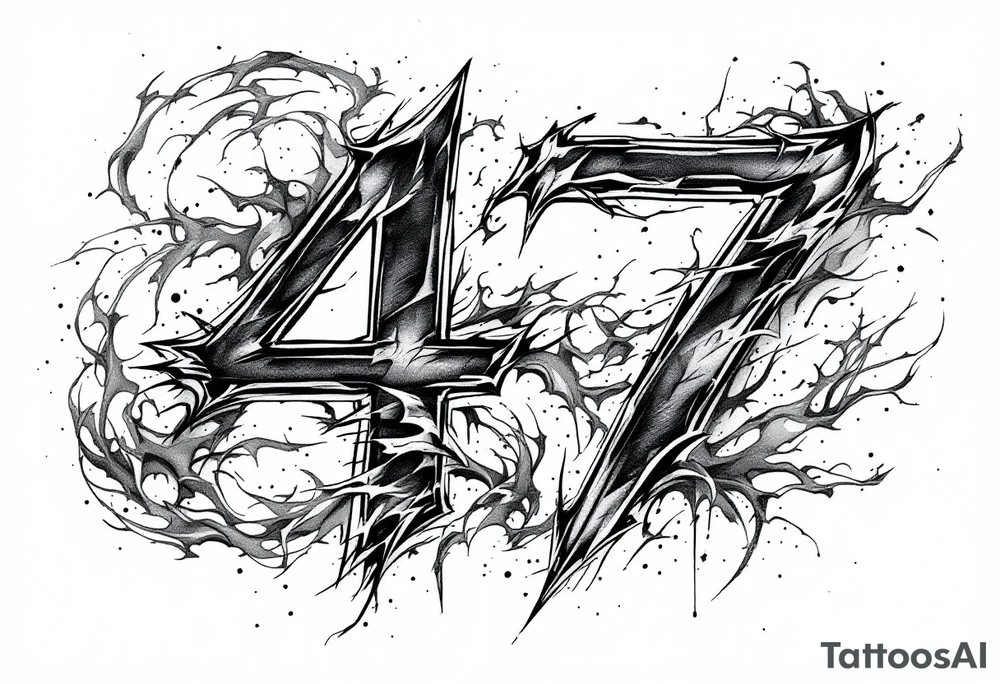 the number 47 tattoo idea