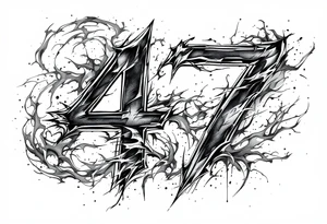 the number 47 tattoo idea