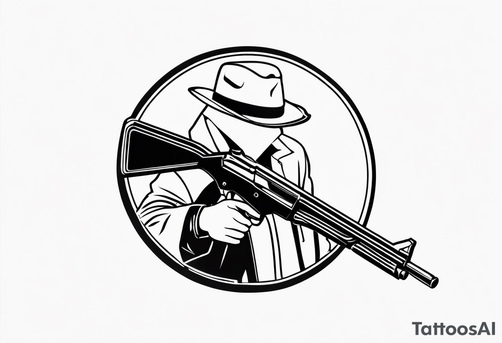 Anonymous with shotgun tattoo idea