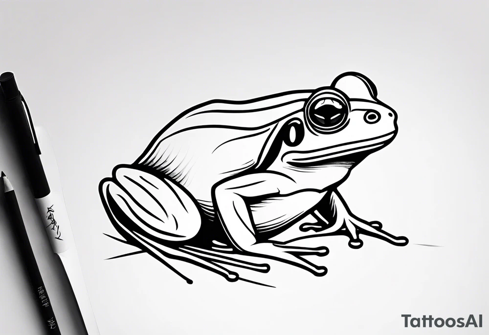a simple frog tattoo idea