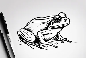 a simple frog tattoo idea