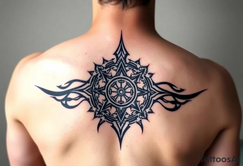 negative space tattoo inspired by the space and time tattoo idea