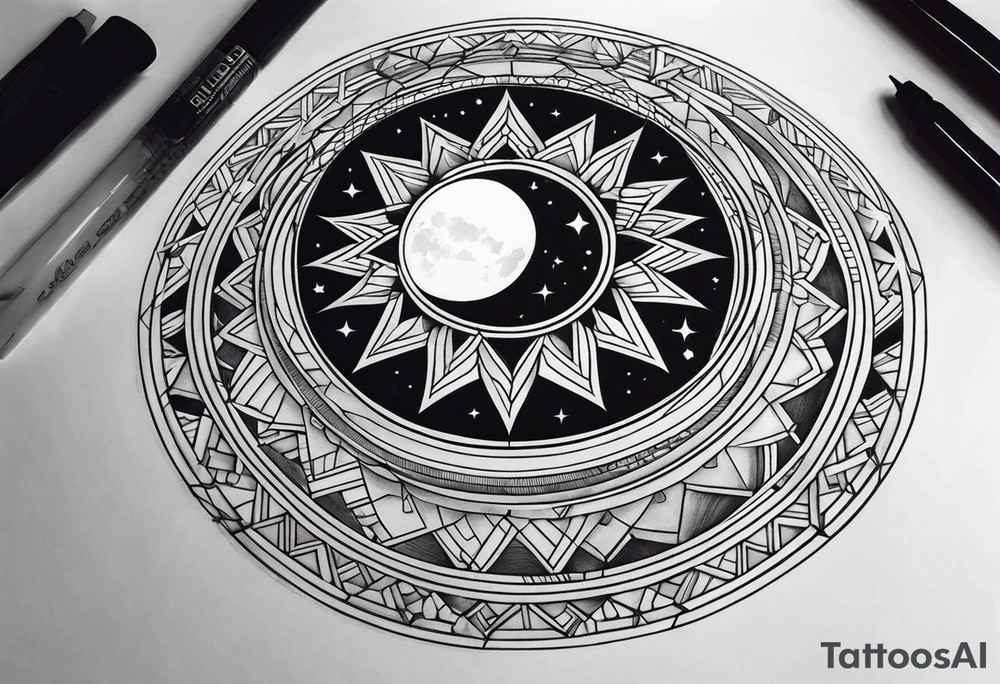sacred moon tattoo idea