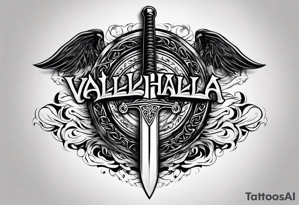 Valhalla chains dark cloud
 sword tattoo idea