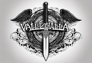 Valhalla chains dark cloud
 sword tattoo idea