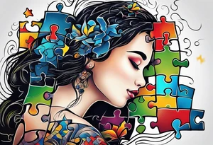 Autism puzzle tattoo idea