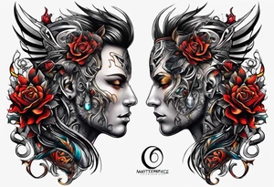 Transformation and strength after heartbreak tattoo idea