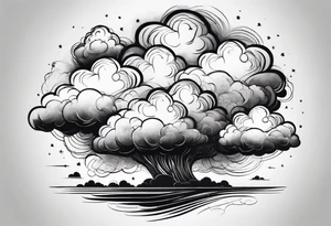 beautiful cumulous clouds after a storm tattoo idea