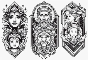 fathers tattoo for 3 children tattoo tattoo idea