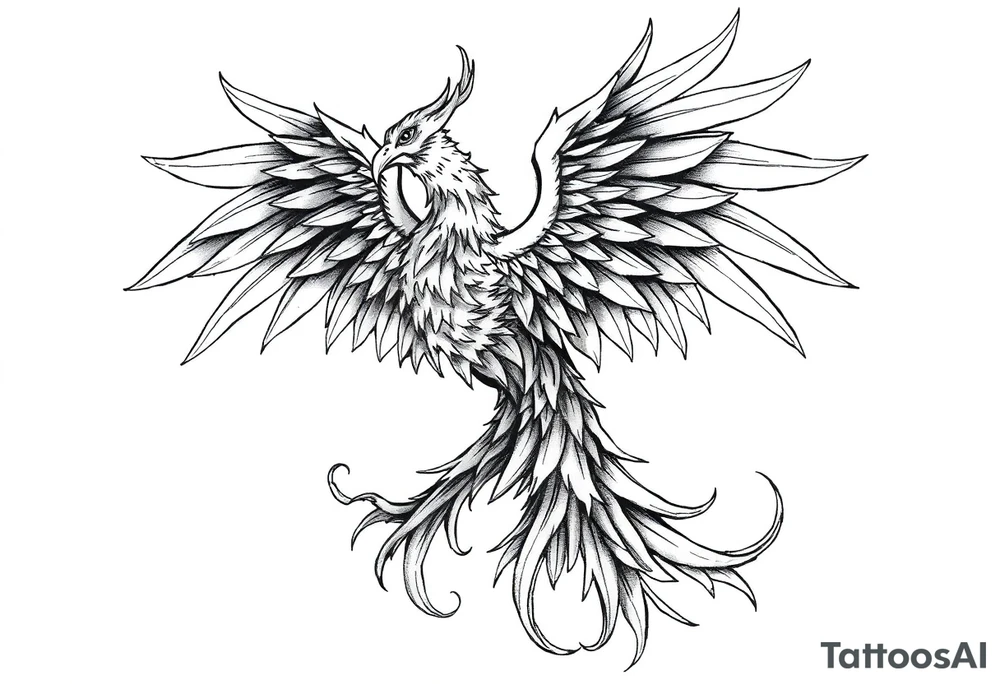 Phoenix rising tattoo idea