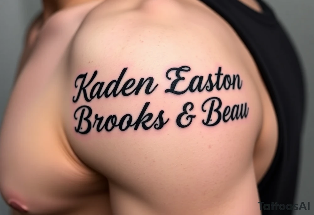 Kaden Easton Brooks Beau tattoo idea