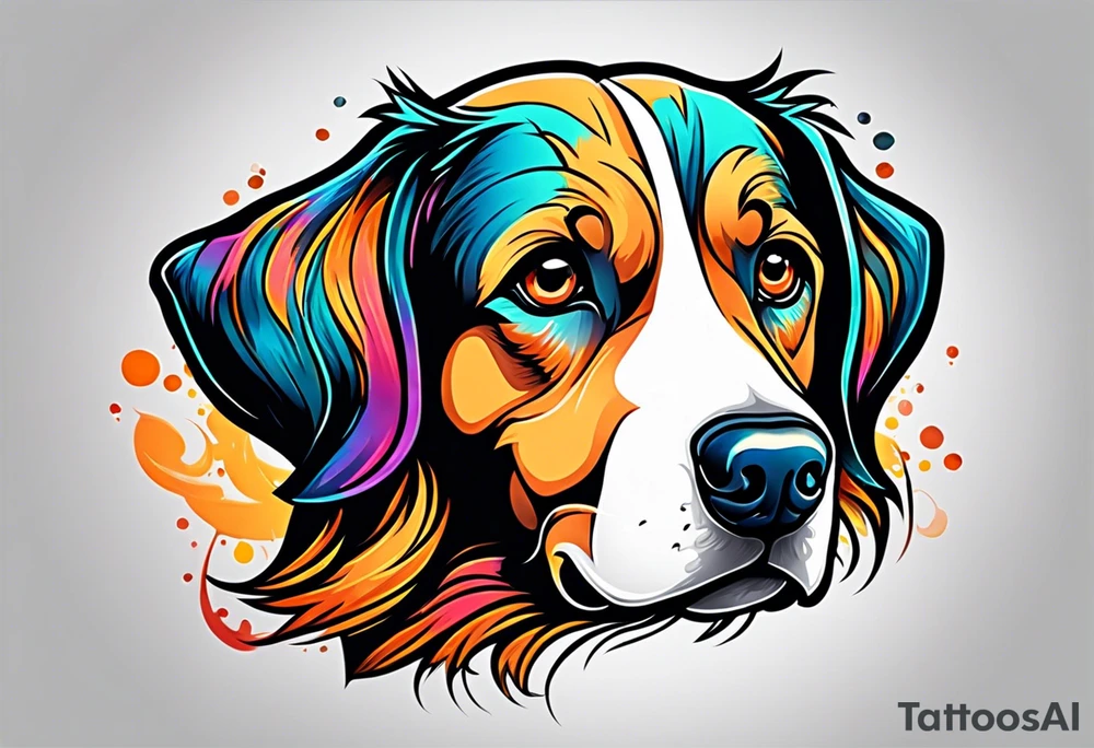 a beautiful dog tattoo idea