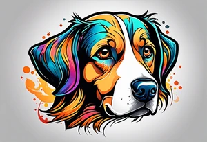 a beautiful dog tattoo idea