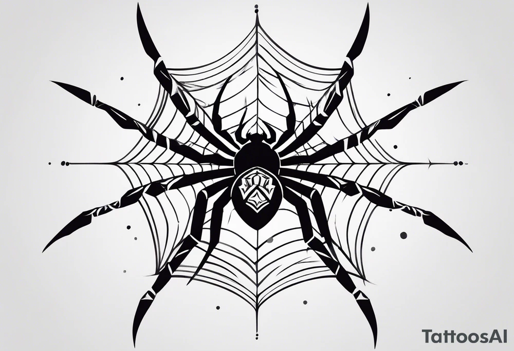 Minimalistic spider tattoo idea