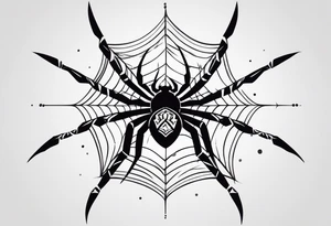 Minimalistic spider tattoo idea