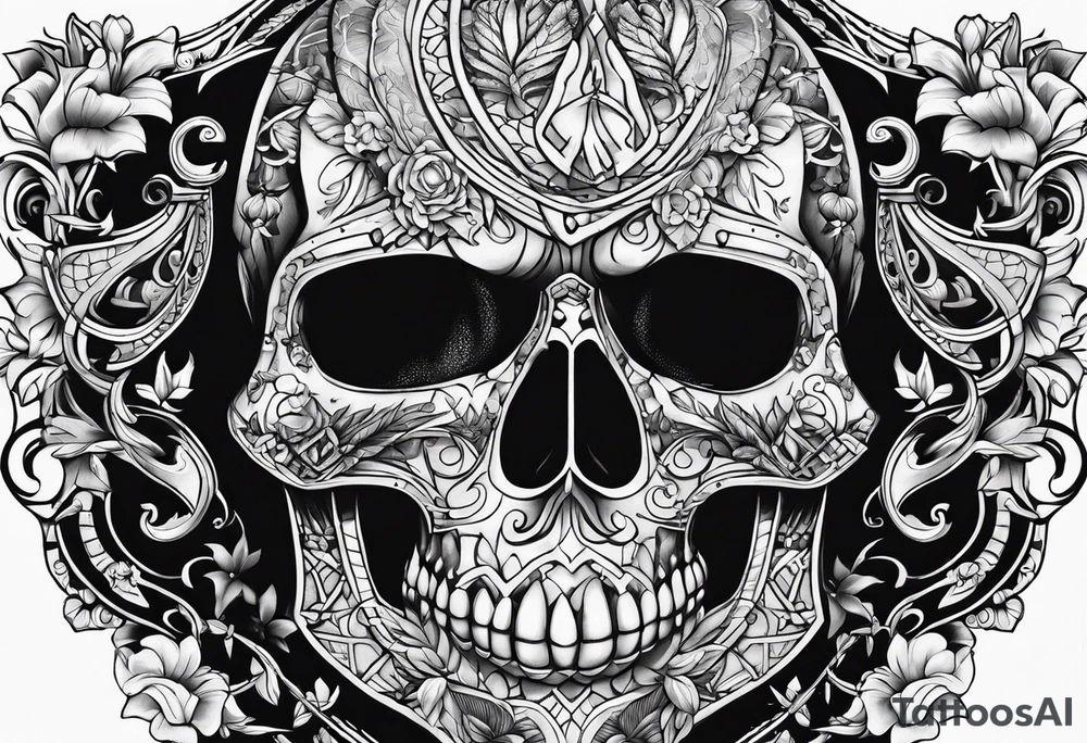 Chest piece tattoo idea